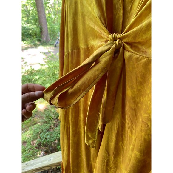 Myrah Penzola Silk Dress in Turmeric Gold - Picture 5 of 5